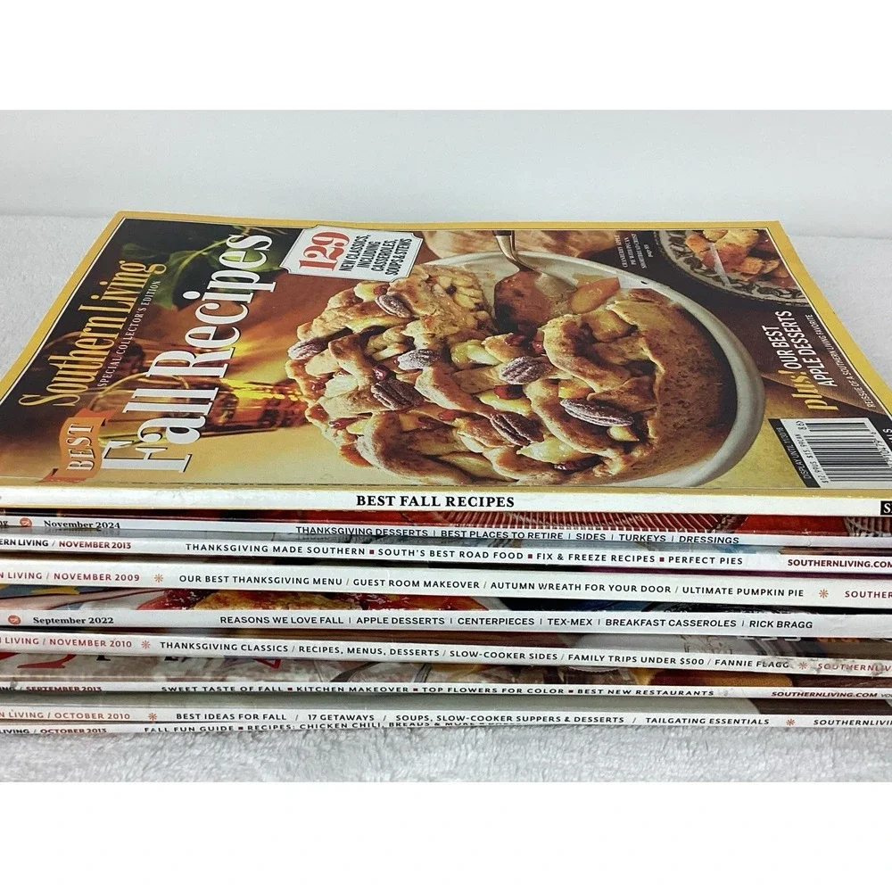 Southern‎ Living Magazines Fall Thanksgiving Holidays Food Decor Home Mixed Lot